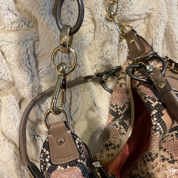 COACH Kristin embossed python leather hobo bag - Picture 13 of 16